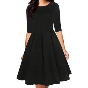 50s Style Black Dress